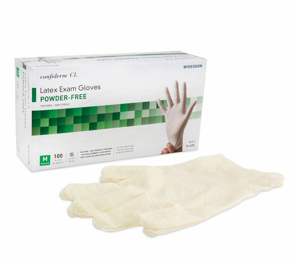 **100 Gloves per Box** LATEX GLOVES Beige Color (Natural) By McKesson