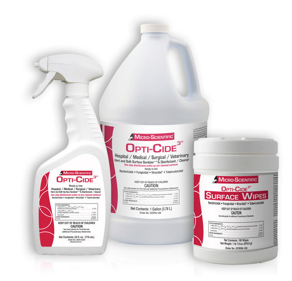 ***GALLONS ARRIVING SOON***  OptiCide 3®, CHOOSE 1 Gallon, 24oz Spray Bottle or WIPES *** CAN ONLY SHIP THIS VIA UPS***