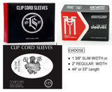 Clip Cord Sleeves CHOOSE BRAND & WIDTH, 125 pcs/box