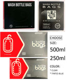 Wash Bottle Bags in a Self Dispensing Box. CHOOSE COLOR & COUNT=500pcs or 250pcs/box.