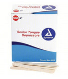 Dukal or Dynarex Brand Tongue Depressor, Non Sterile, 6", 500/box