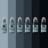 World Famous Tattoo Ink - World Famous Ink A.D. PANCHO PASTEL GREY SET | Available in 1oz & 4oz