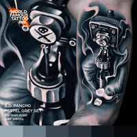 World Famous Tattoo Ink - World Famous Ink A.D. PANCHO PASTEL GREY SET | Available in 1oz & 4oz