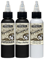 Nocturnal Tattoo Ink - CHOOSE Super Black, Lining & Shading or Shine WHITE