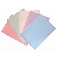 iSmile VP Bib: 2ply (Tissue / Poly) Lap Cloths 13" x 18" CHOOSE 100 pcs or 500 pcs/case. COLORS: Blue, Green or Lavender