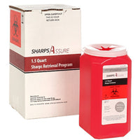 Sharps Mail Back Disposal System CHOOSE SIZE. (comes with prepaid box and postage)