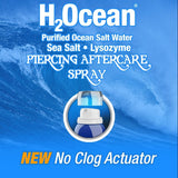 H2Ocean Piercing Aftercare Spray Choose size: 4oz or 1.5oz (New NO CLOG Actuator)