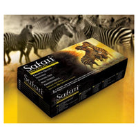 ***PRICE DROP*** Safari™ (Black) LATEX Powder Free Textured Gloves 100/box or 10 boxes/CASE. (SLIGHTLY THICKER THAN 6 mil PHANTOM)