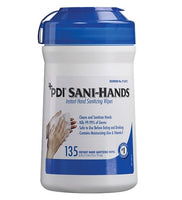 ***SALE***  (75% OFF Expired) PDI Sani Hands, Hand Wipes Large 6 x 7½ (blue cap)