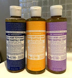 Dr Bronner's Castille Soap, choose Size: 2oz, 8oz, 16oz or 1/2 Gallon.