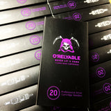 O'RelyAble Cartridges: MAGNUMS #12 & Bugpin #10. Choose Configuration *M* = Straight MAG. *CM* = Curved MAG. 20/box.