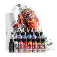Solid Ink : Horitomo Set | (12) 1oz Colors + Solid White & Lining Black + Collectible Box & T-Shirt